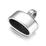 4 Stainless Steel End Beads Loop 13*6mm DIY Jewelry Making Accessories