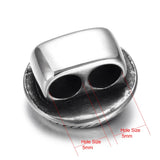 4Pcs Stainless Steel Anchor Rudder 6mm Slide Charm for Leather Bracelet DIY