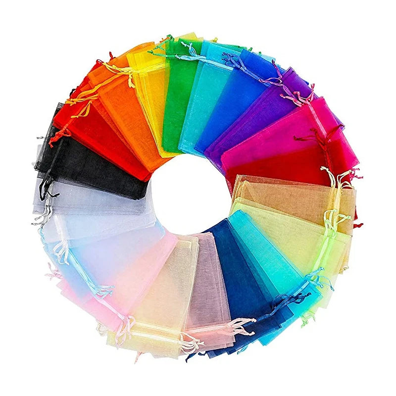 Drawstring Organza Bags Jewelry Packaging Favors Cake Pouches