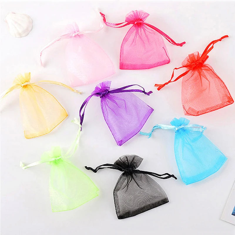 Drawstring Organza Bags Jewelry Packaging Favors Cake Pouches