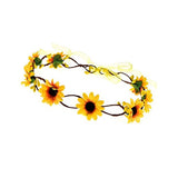 Floral Autumn Sunflower Crown Bridal Tiara Holiday Hair