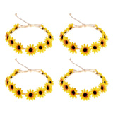 Floral Autumn Sunflower Crown Bridal Tiara Holiday Hair