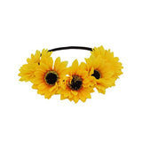 Floral Autumn Sunflower Crown Bridal Tiara Holiday Hair