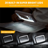 Rechargeable Magnifying Glass with Light 20LEDs