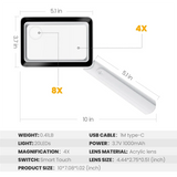 Rechargeable Magnifying Glass with Light 20LEDs