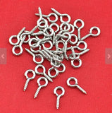 500PCS 4X10MM K Eye Pin Screw In Pins Peg Tail Jewelry Findings