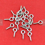500PCS 4X10MM K Eye Pin Screw In Pins Peg Tail Jewelry Findings