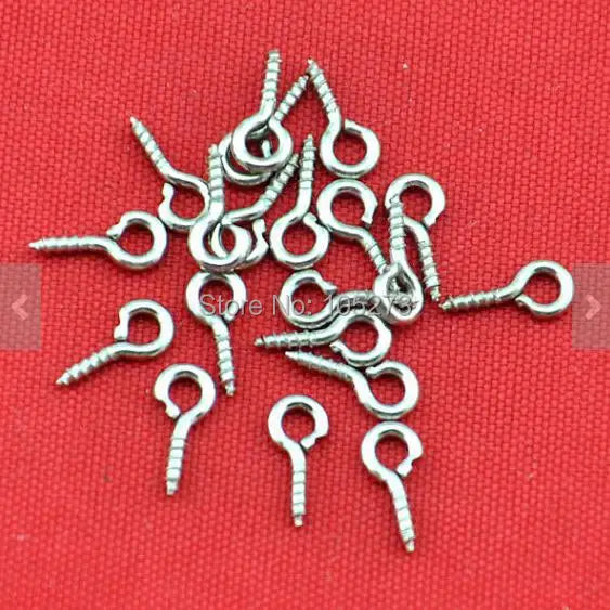 500PCS 4X10MM K Eye Pin Screw In Pins Peg Tail Jewelry Findings