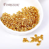 4X2.5MM 18K Plated Round Pendant Bail with Ring for Necklace Jewelry Making