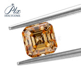 4X4-12x12mm Asscher Cut Moissanite Champagne VVS1 Loose Gemstones