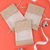 20 Pcs Burlap Drawstring Gift Bag - Tan Wedding Party Favor Bags