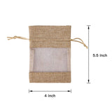 20 Pcs Burlap Drawstring Gift Bag - Tan Wedding Party Favor Bags