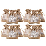 20 Pcs Burlap Drawstring Gift Bag - Tan Wedding Party Favor Bags