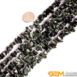 Green Seraphinite Clinochlore Baroque Chips Beads 15 Inch Strand