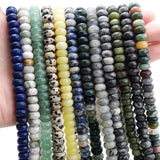 4X8MM Natural Oval Abacus Stone Beads Quartz Agates Lapis Lazuli Jaspers Spacer