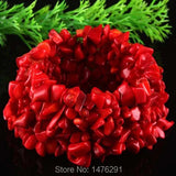 Red Coral Chip Bead GEM Stretchy Elastic Bangle Bracelet