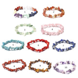 4XBE Crystal Bracelet Natural Stone Beads Jewelry Amethyst Aquamarine Wristband