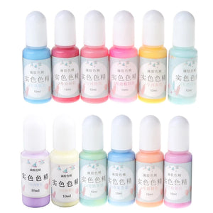 12 Bottles Liquid Macaron Candy Dye Resin DIY Jewelry Making