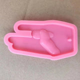 Love Gesture Hand Fish Scale Silicone Mold Epoxy Resin DIY Keychain Pendant Mold