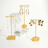 Metal Jewelry Organizer T-Shape Earrings Display Stand