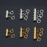 4XBE Strand Clasps Lobster Clasp Layered Necklace Magnetic Tube Lock