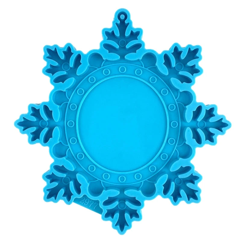Snowflake Pendant Resin Casting Mold for Photo Frame Decoration