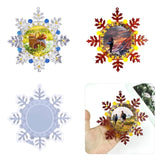 Snowflake Pendant Resin Casting Mold for Photo Frame Decoration