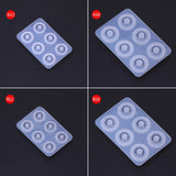 Silicone Epoxy Mold Beads Round Rhombus Pendant Handsize Mold Craft DIY Tool