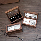 Wood Ring Box Interior Holder Jewelry Chest Organizer