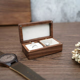 Wood Ring Box Interior Holder Jewelry Chest Organizer