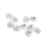 10 Pcs Soft Clear Earring Backs 18K Backstops Replacement