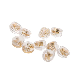 10 Pcs Soft Clear Earring Backs 18K Backstops Replacement