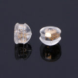 10 Pcs Soft Clear Earring Backs 18K Backstops Replacement