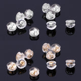 10 Pcs Soft Clear Earring Backs 18K Backstops Replacement