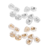 10 Pcs Soft Clear Earring Backs 18K Backstops Replacement