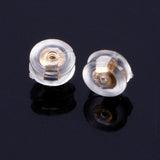 10 Pcs Soft Clear Earring Backs 18K Backstops Replacement