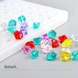 4XBF 3D Gems Fondant Molds Keychain Pendants Resin Molds Silicone Jewelry