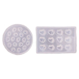 4XBF 3D Gems Fondant Molds Keychain Pendants Resin Molds Silicone Jewelry