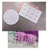 4XBF 3D Gems Fondant Molds Keychain Pendants Resin Molds Silicone Jewelry