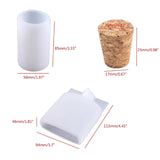 Cylindrical Bottle Lamp Resin Mold with Switch USB Powered Wooden Base