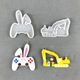 Silicone Epoxy Mold for DIY Rabbit Earrings & Keychain Pendant Crafting