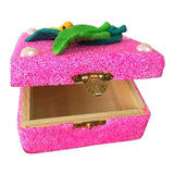 4XBF Unpainted Wooden Jewellery Box with Hinged Lid