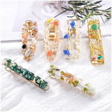 4XBF Epoxy Resin Mold Hair Clips Barrettes Casting Silicone Mould