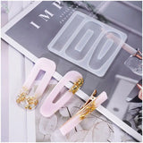 4XBF Epoxy Resin Mold Hair Clips Barrettes Casting Silicone Mould