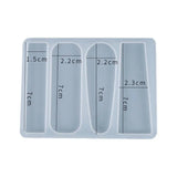 4XBF Epoxy Resin Mold Hair Clips Barrettes Casting Silicone Mould