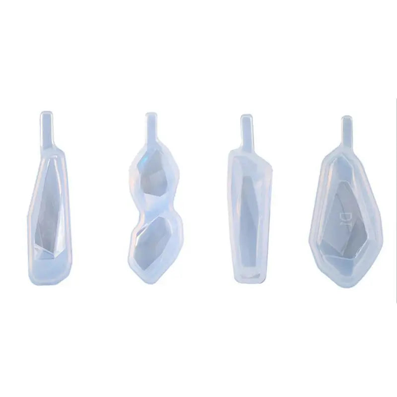 4XBF Earrings Keychain UV Resin Mould DIY Necklaces Pendants Casting Mould