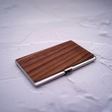 4XBF Natural Wood Business Card Holder Pocket Slim for CASE