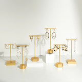 4XBF Jewelry Display T Bar Earrings Stand Metal Ring Holder Organizer