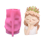 Concrete Silicone Pot Mold DIY Home Garden Flower Pots Mould