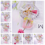 Sequin Letter Keychain Tassel Butterfly Pendant Acrylic Initial Al